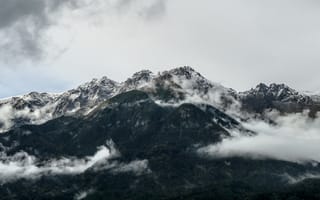 Картинка Природа, Горы, Туман, Вершина