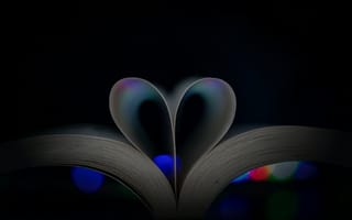 Картинка Любовь, Темный, Книга, Страницы, Сердце