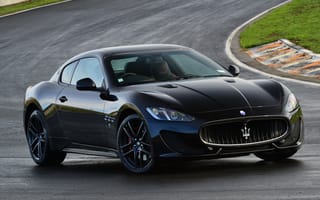Картинка Мазератти (Maserati), Тачки (Cars), Черный, Mc Sportline, Вид Сбоку, Granturismo