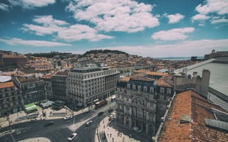 Картинка Города, Здания, Вид Сверху, Португалия, Лиссабон