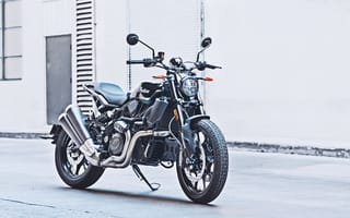 Картинка 2019 indian ftr 1200, indian, ftr, 1200, индийский, мотоцикл, новый, вид, спереди, спортбайк, черный