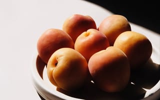 Картинка еда, персики, сливы, абрикосы