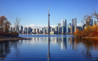 Картинка города, торонто , канада, небоскребы