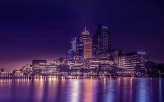 Картинка города, амстердам , нидерланды, amstel, river