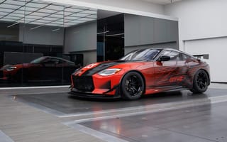 Картинка автомобили, nissan, гараж, datsun, gt4, 2023, ниссан, купе, красный