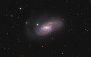 Картинка галактика, m66, космос, галактики, туманности