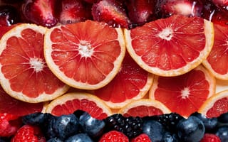 Картинка еда, фрукты, апельсины, ягоды