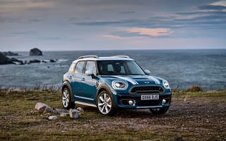 Картинка автомобили, mini, хэтчбек, cooper, синий, британский, автомобиль