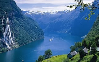 Картинка landscape hd, небо, пейзаж, горы, озеро, вид