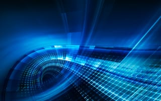 Картинка синие, волна, будущее