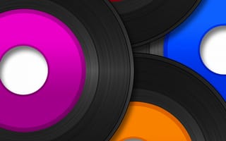 Картинка 4k, colouful, hd, records, vinyl, музыка