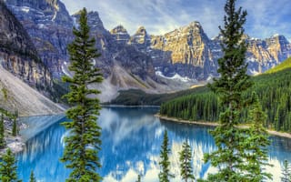 Картинка moraine, горы, озеро