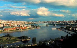 Картинка bosphorus, halic, horn, pierreloti, золотые, стамбул