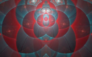 Картинка kaleidoscopic, symmetrical, kaleido air, абстрактные, синие, красые