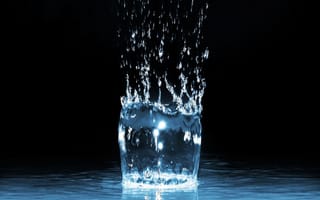 Картинка 3dwater glass effect, water glass, вода, 3д, стекло, эффект