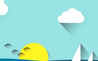 Картинка seascape, минимализм