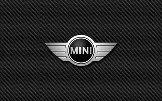 Картинка cooper, mini cooper carbon, логотипы, карбон, мини, автомобили