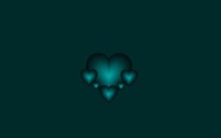 Картинка turquoise hearts 9, дизайн, сердце, бирюзовые