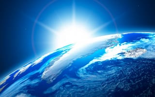 Картинка space and earth, синие, космос, земля, планета
