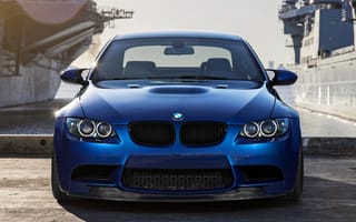 Картинка bmw, e92, m3, синие, бмв, вид, м3, купе