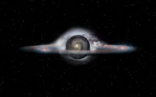 Картинка galaxy, абстрактные, черные, галактика, отверстие