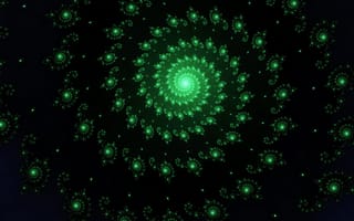 Картинка абстрактные, зеленые, спираль