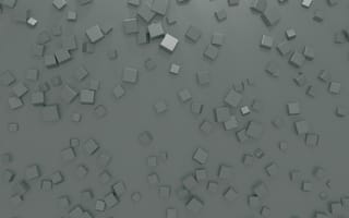 Картинка абстрактные, дизайн, зеленые, кубы, геометрия