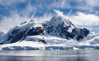 Картинка ночь, зима, горы