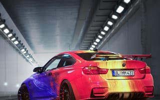 Картинка bmw, painted m4, машины, авто, бмв, м4, нарисованные, тюнер