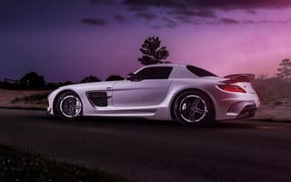 Картинка hd, mercedes, sls, машины, белые, авто, мерседес, германия