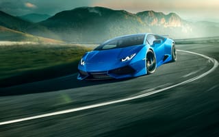Картинка lamborghini, синие, ламборгини, италия, тюнинг