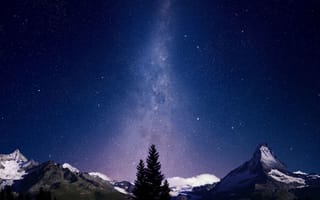 Картинка mlik way, lonesome tree, небо, пейзаж, дерево, путь