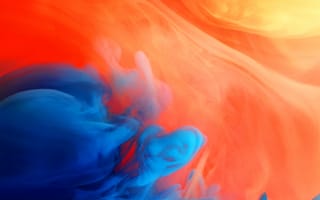 Картинка huawei, maimang 6, абстрактные, синие, оранжевые, дым, стандартные, хуавей, оригинальные