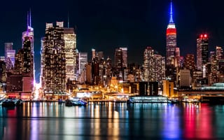 Картинка usa, новый, ночь, город, сша, небоскребы