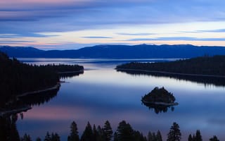 Картинка природа, озеро, восход