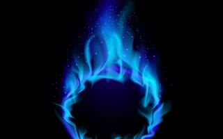 Картинка синие, огонь