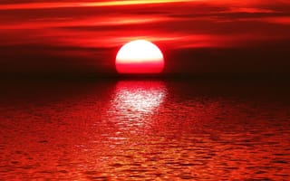 Картинка lg, nexus, red sunset, красые, море, закат