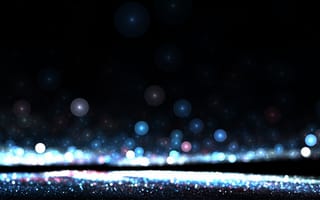 Картинка glare, темные, блестящие, боке, линии