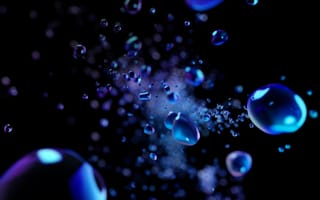 Картинка sony, xperia, xperia xz2, xz2, абстрактные, вода, цветные, сони, пузыри, капли
