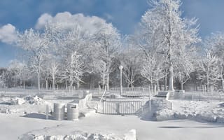 Картинка snowscape, белые, зима, снег, лед, парк, сезон