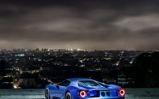 Картинка ford, gt, usa, синие, америка, сша, форд
