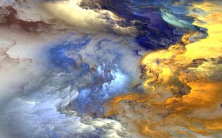 Картинка абстрактные, красочные, облака, нереально