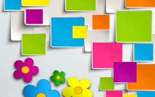 Картинка colored tiles, абстрактные, красочные, кубы, квадратные, цветные, плитка