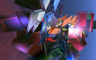 Картинка 3d, glass abstract, абстрактные, 3д, стекло, квадратные, куб, коробка