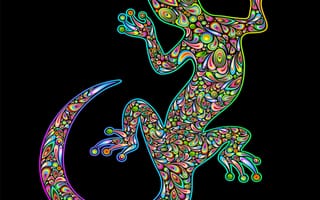 Картинка lizzard, abstract lizzard, абстрактные, красочные