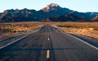 Картинка природа, дорога, горы, пустыня