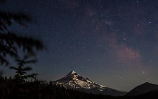 Картинка природа, ночь, горы