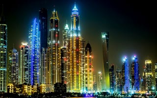 Картинка город, огни