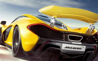 Картинка p1, mclaren, машины, небо, дорога, скорость, гоночные, макларен