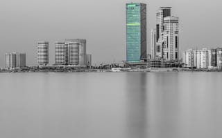 Картинка landscabe, libya, tripoli, черные, белые, зеленые, море, красота